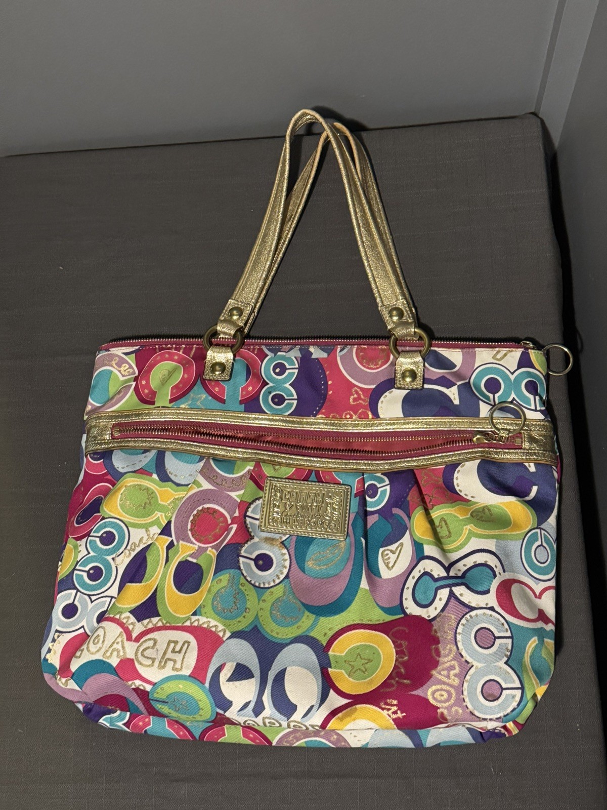 Coach Poppy Graffiti C1032-15293 Multicolor Tote Bag