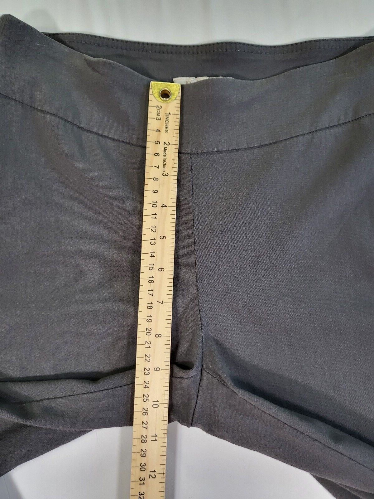 Roz & Ali Womens Pants Pull On Size 4 Stretch W/ Tummy Panel Gray (No Pockets)