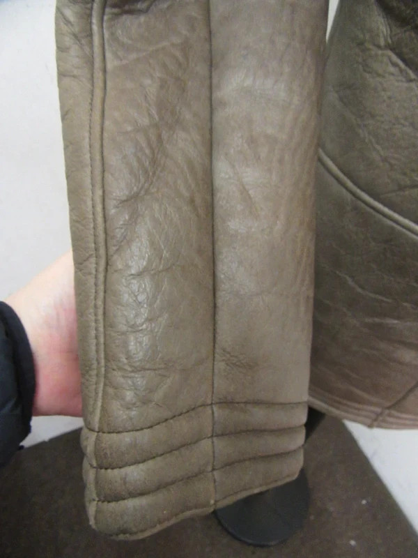 Vintage sheepskin biker jacket size 10 BY LAMANTA