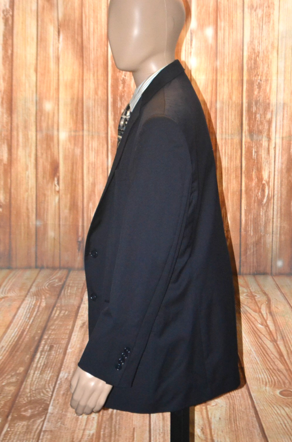 Brooks Brothers Men Madison 181 Estrato Black Wool Sports Coat Sz 46R