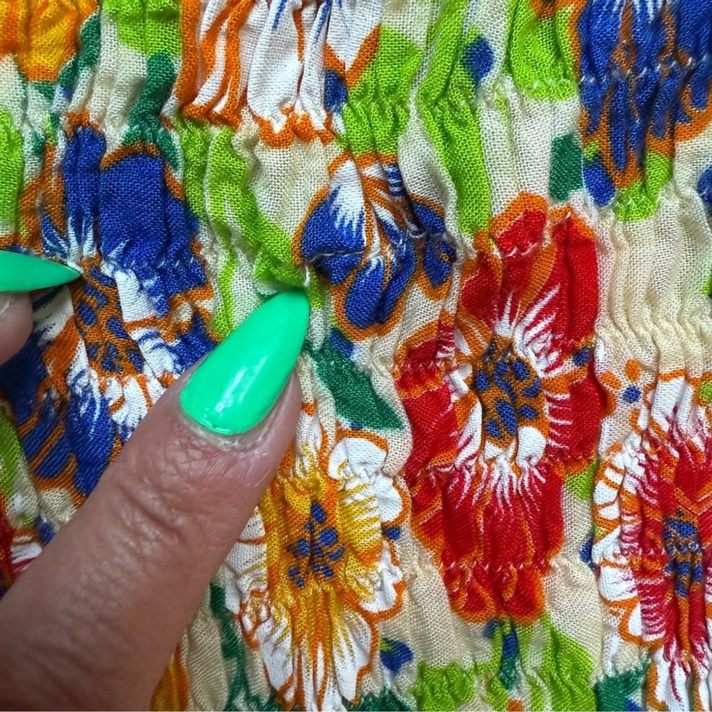 Source Unknown Multicolor Floral Mini Sundress Size S Beach Resortwear Summer
