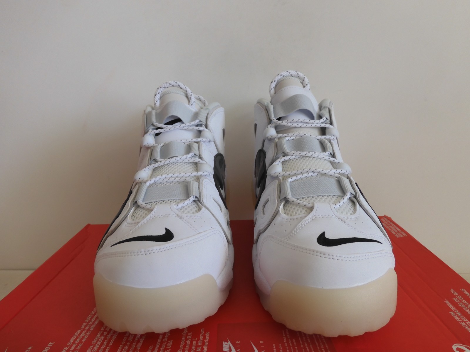 NIKE AIR MORE UPTEMPO ’96 “COPY PASTE WHITE-BLACK-PHOTON DUST SZ 12 [DQ5014-100]