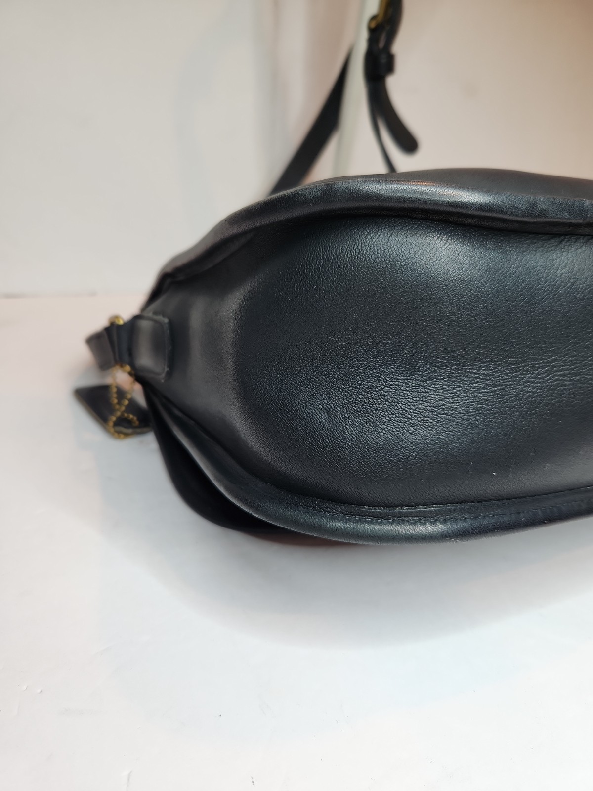 Authentic VTG COACH City Bag & Wallet Blk Lthr Crossbody Shoulder Turn Lock 90’s