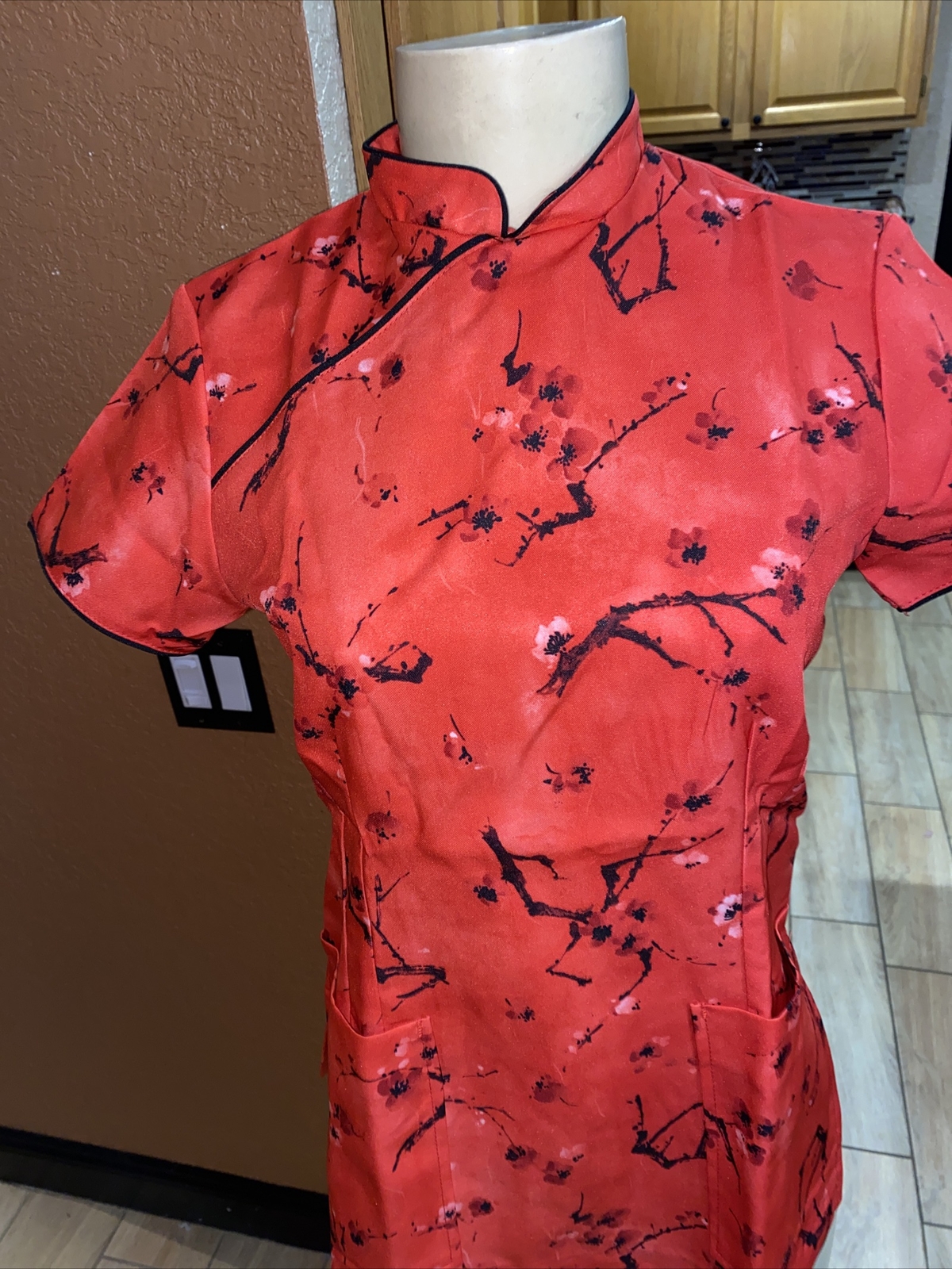 VTG RAMM STYLES ATLANTA Asian Style Kimono Mandarin TOP Sz 4 xts