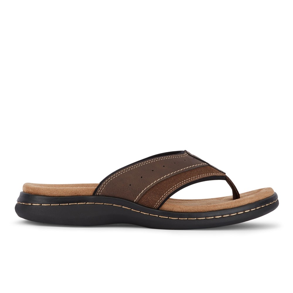 Dockers Mens Laguna Casual Comfort Outdoor Flip-Flop Thong Sandal Shoe