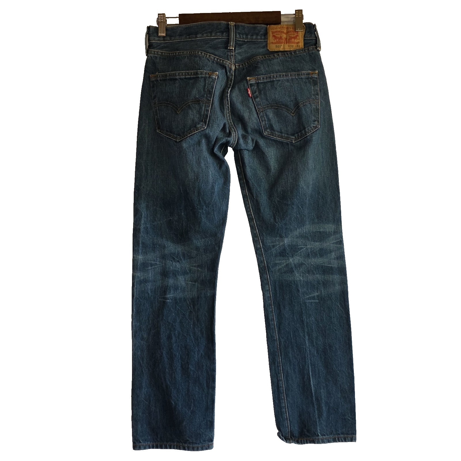Levis 501 Jeans Mens 30×30 Blue Original Fit Straight Leg Button Fly (See Below)
