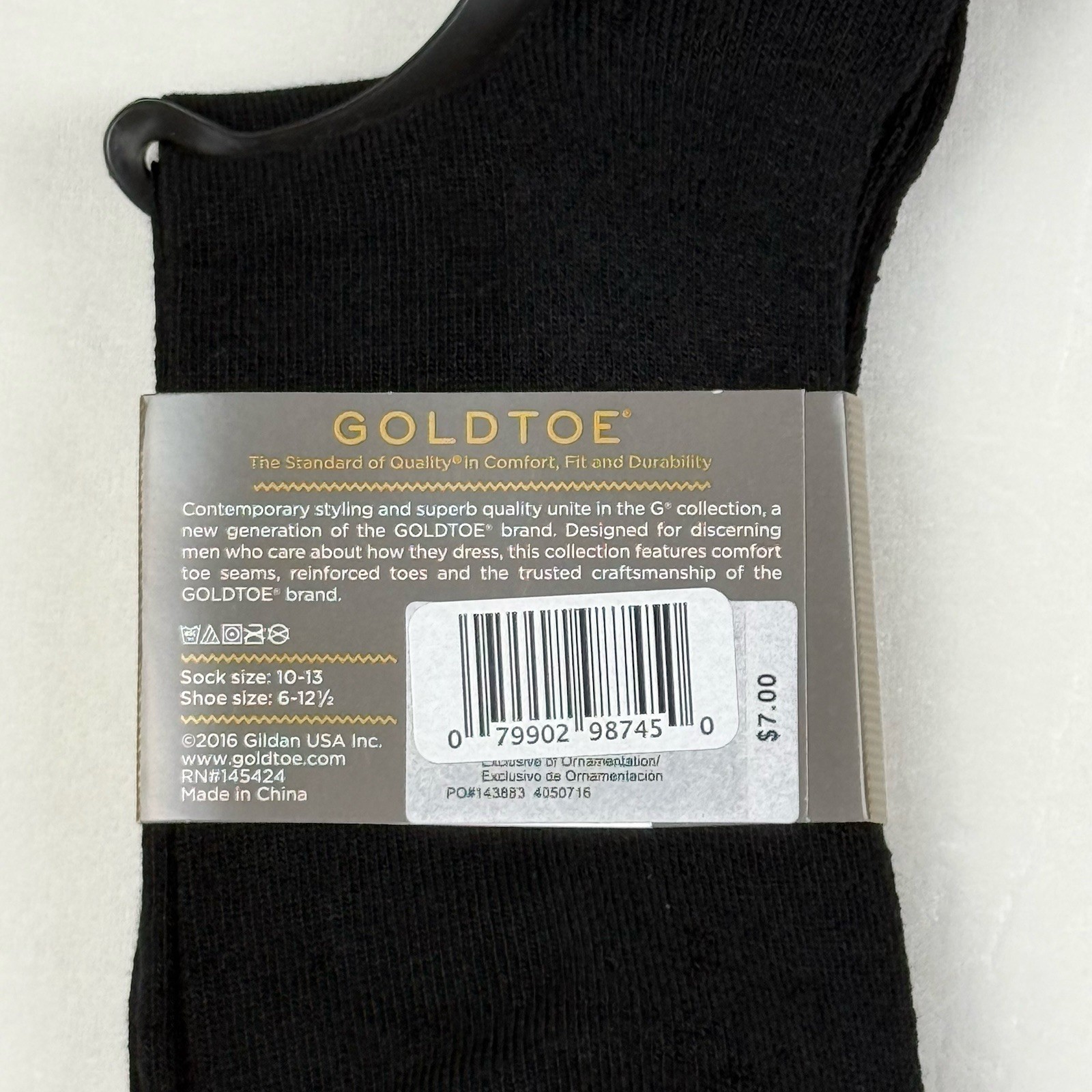 NEW Gold Toe Men’s Metropolitan Ultimate Dress Nylon Crew Socks Black 3 pairs