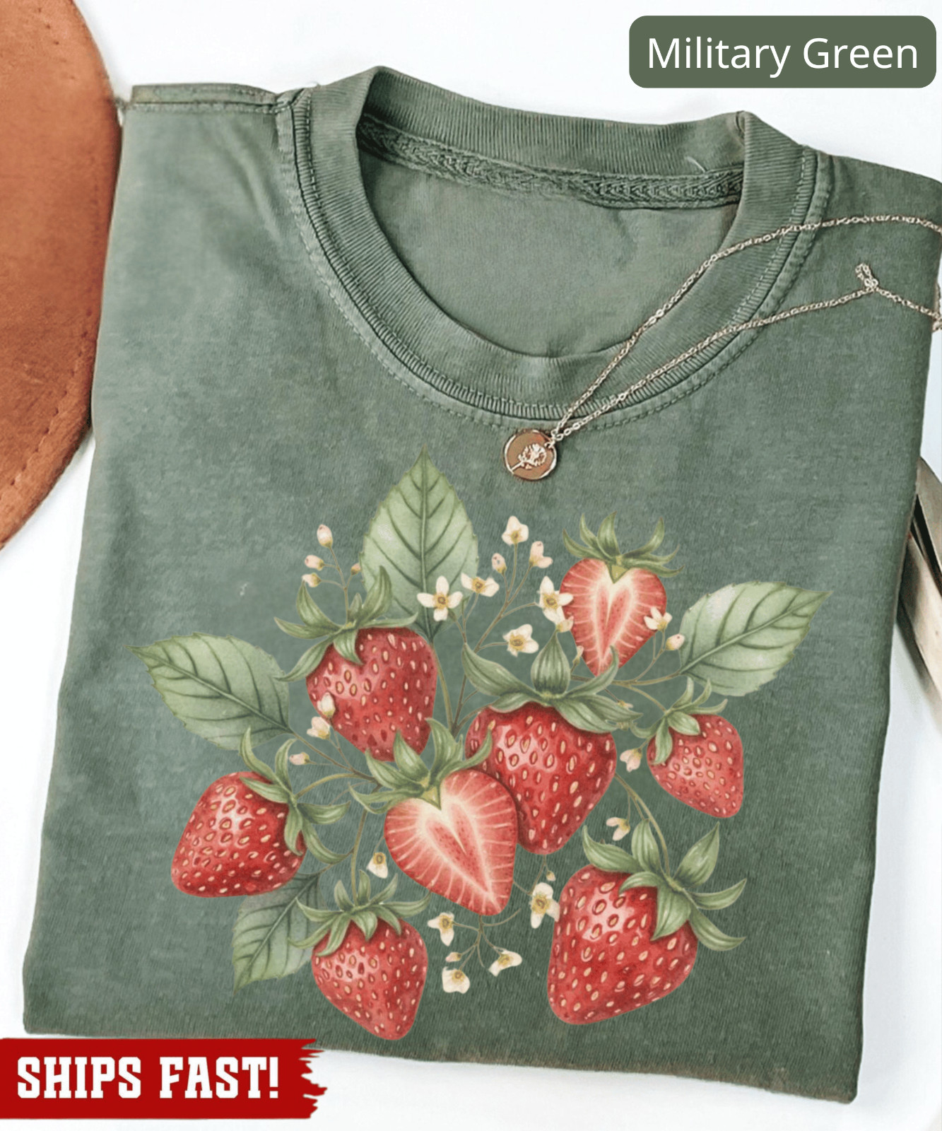 Vintage Strawberry Shirt, Retro Strawberry Plant Botanical Shirt, Cottagecore Be