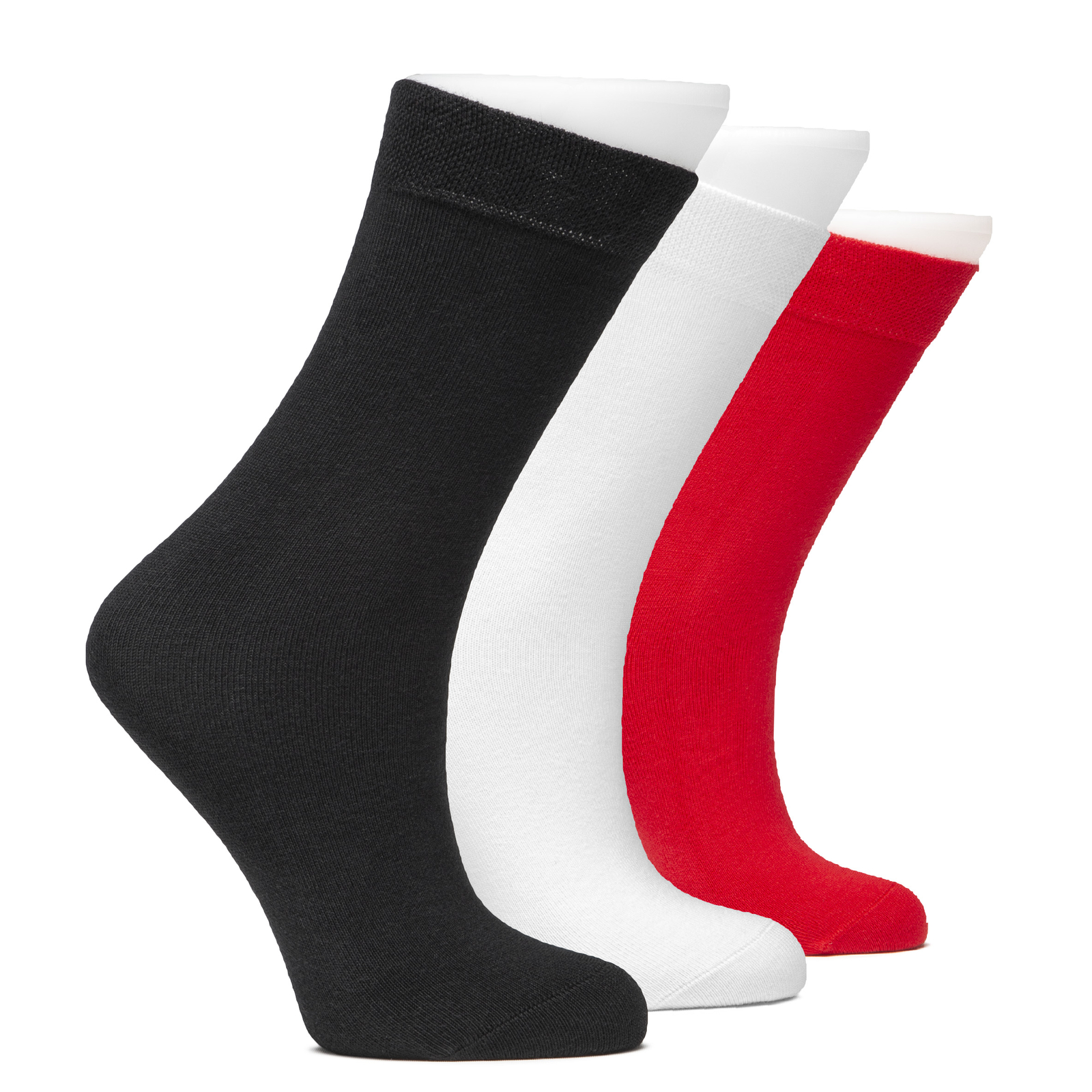 Outstanding Compact Cotton Plain Color School Socks For Kids, 3 Pairs