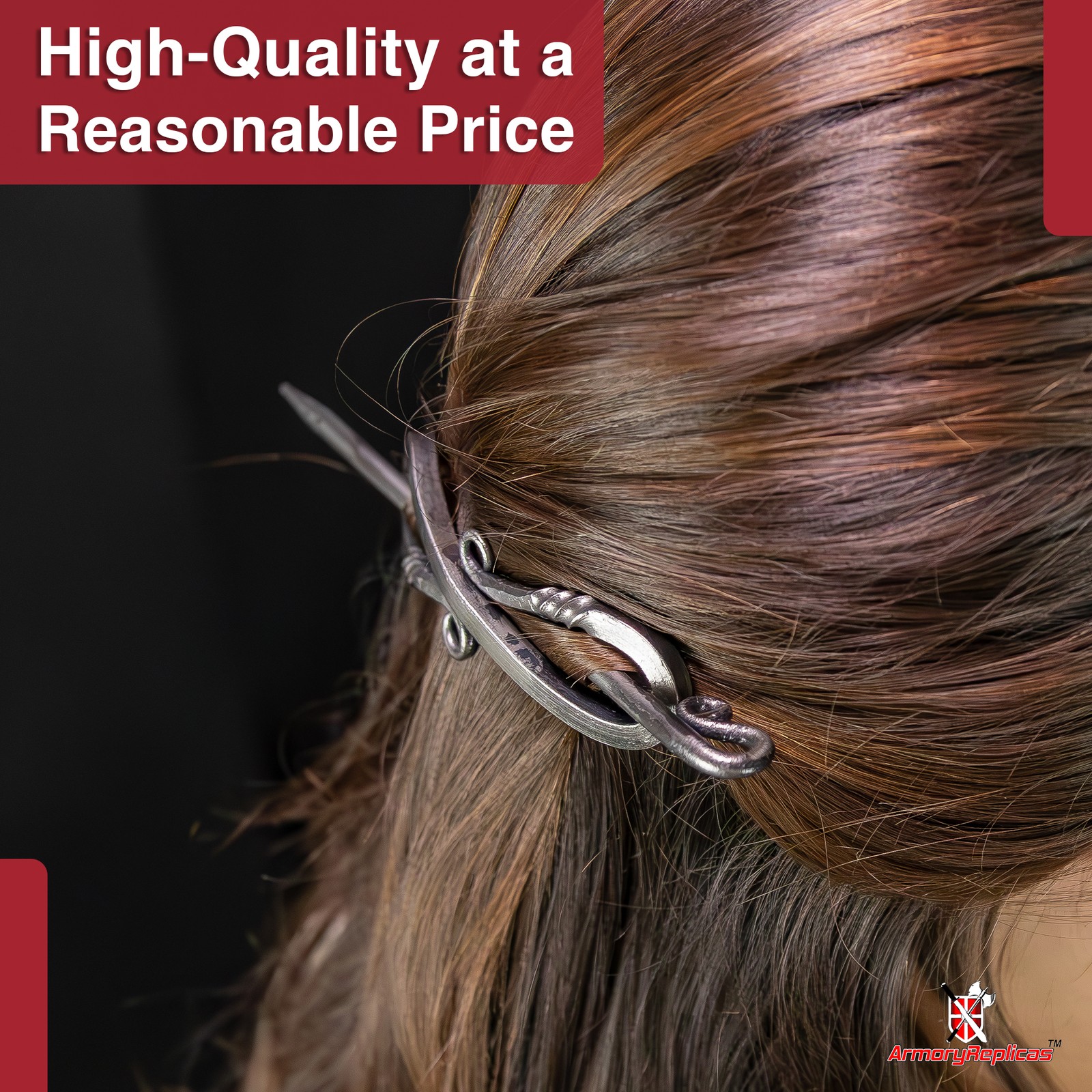 Medieval Inspired Gifts for Her Forged Iron Accessory Barrette Hair Stick Pin