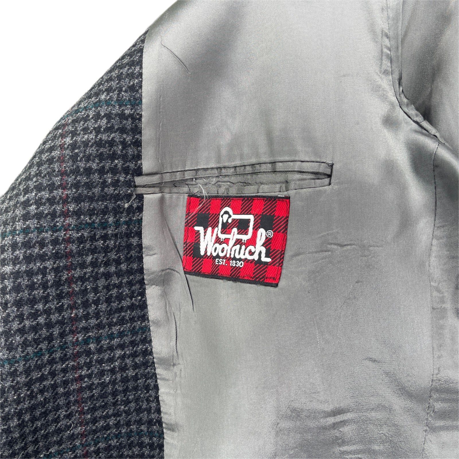 Woolrich Hounds tooth check Wool Blazer Sports Jacket Mens Sz 46 R