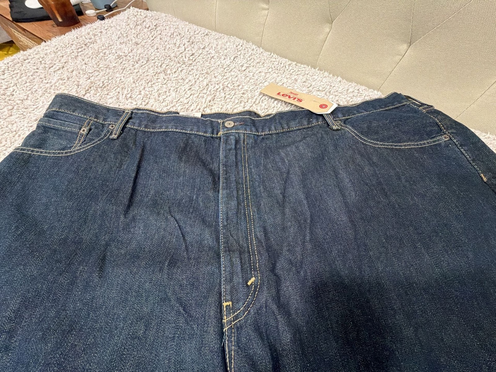 Levi’s 559 Relaxed Straight Fit Big & Tall Jeans, Dark Wash, 54×30. NWT