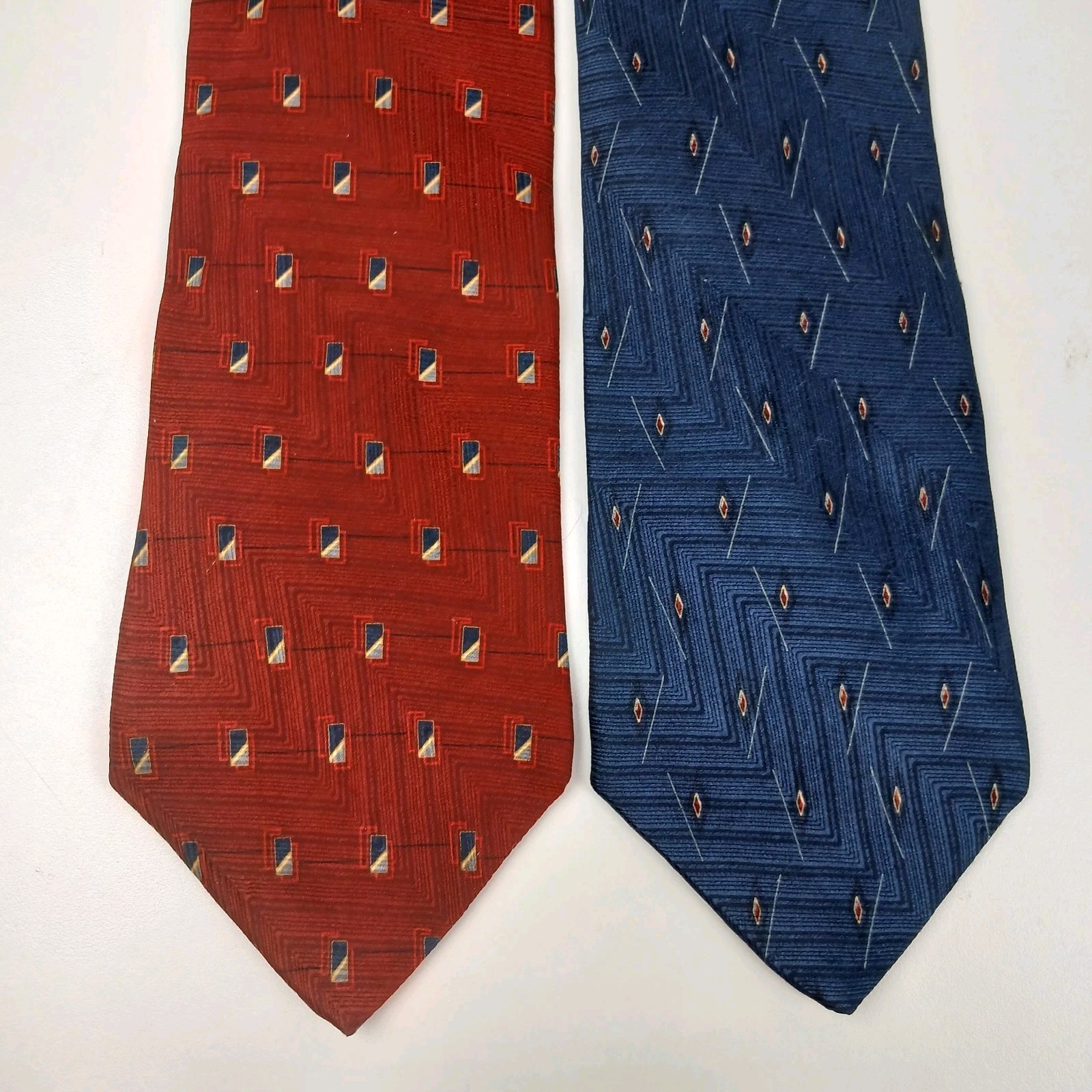 12 Vintage Mens 100% Silk Ties Mixed Colors & Patterns Classic 57″-60″
