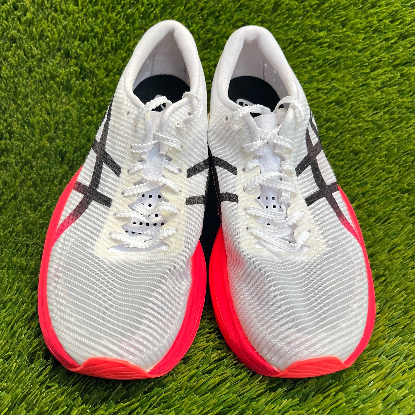 Asics Metaspeed Sky+ Mens Size 6 White Red Black Athletic Running Shoes Sneakers