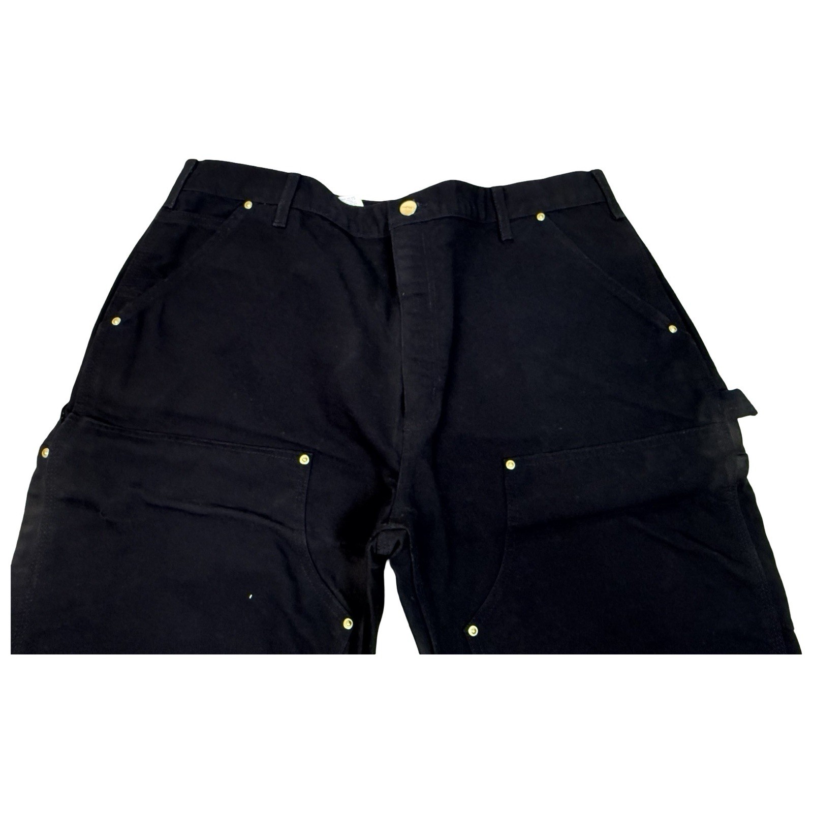 Vintage Carhartt B01 BLK Original Loose Fit Black Double Knee Pants 40W 30L USA