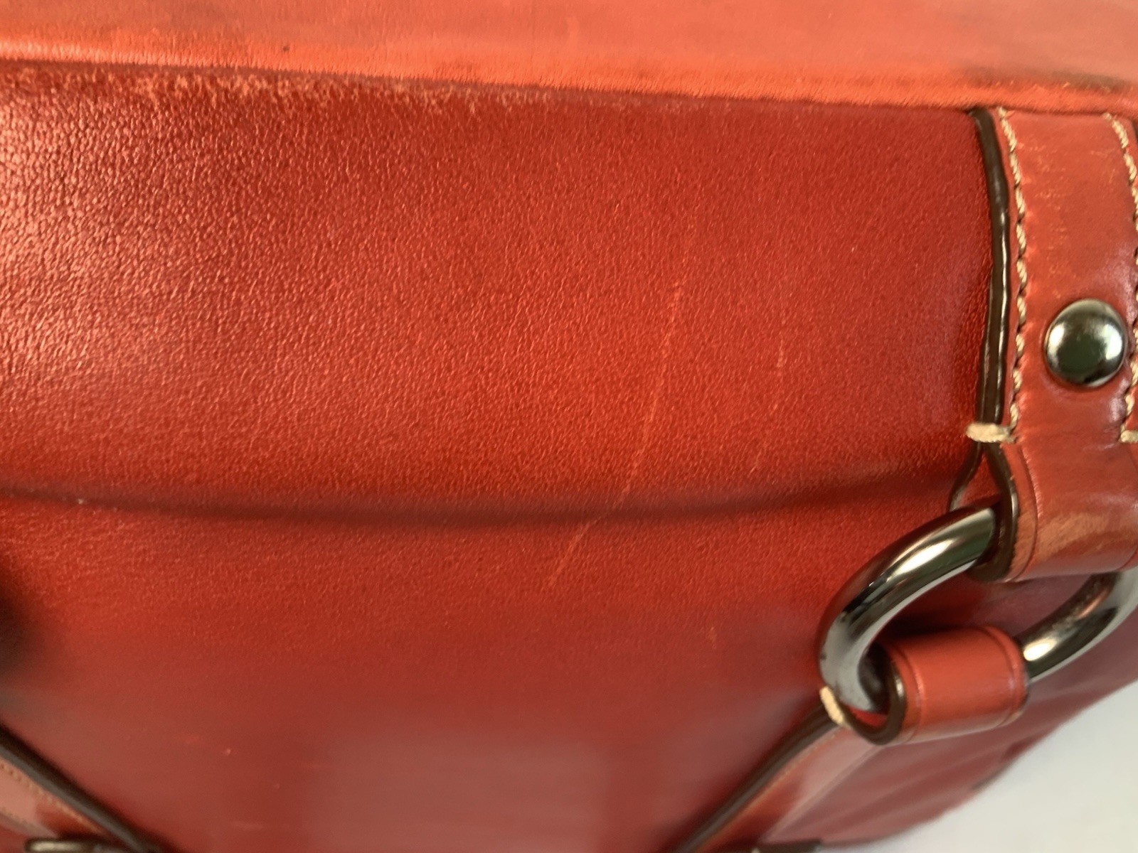 Coach Vintage 2008 Gallery Tote Bag Red Leather Shoulder Purse F11524 Y2K