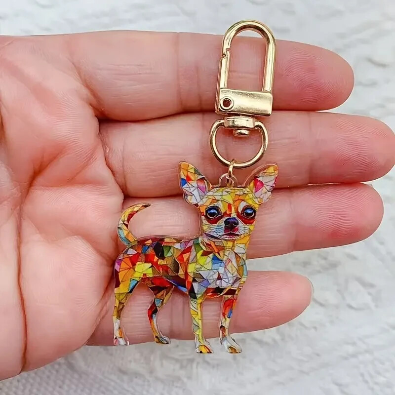 Chihuahua Dog Keychain Backpack Bag Fob Charm Pendant SALE HELPS DOGS & CATS!