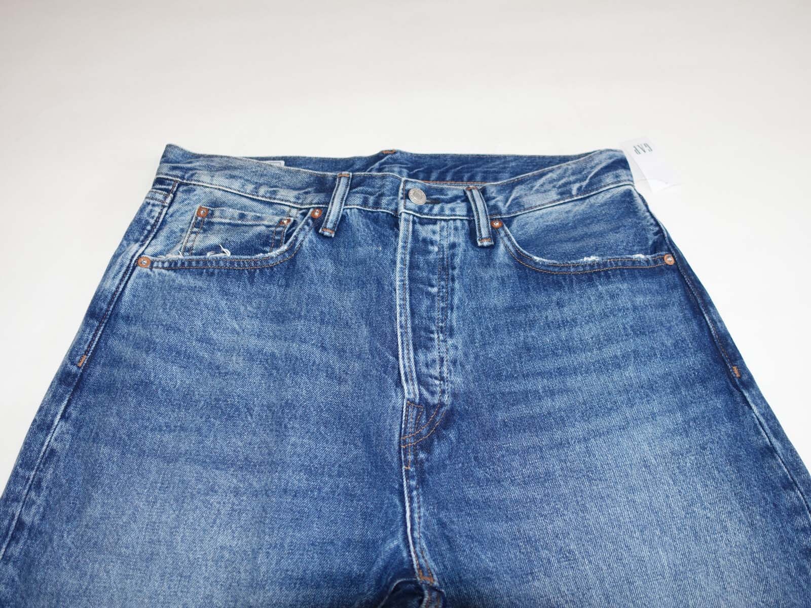 Gap Men’s 90s Original Straight Leg Jeans Size 32 x 30 NWT Button Fly High Rise