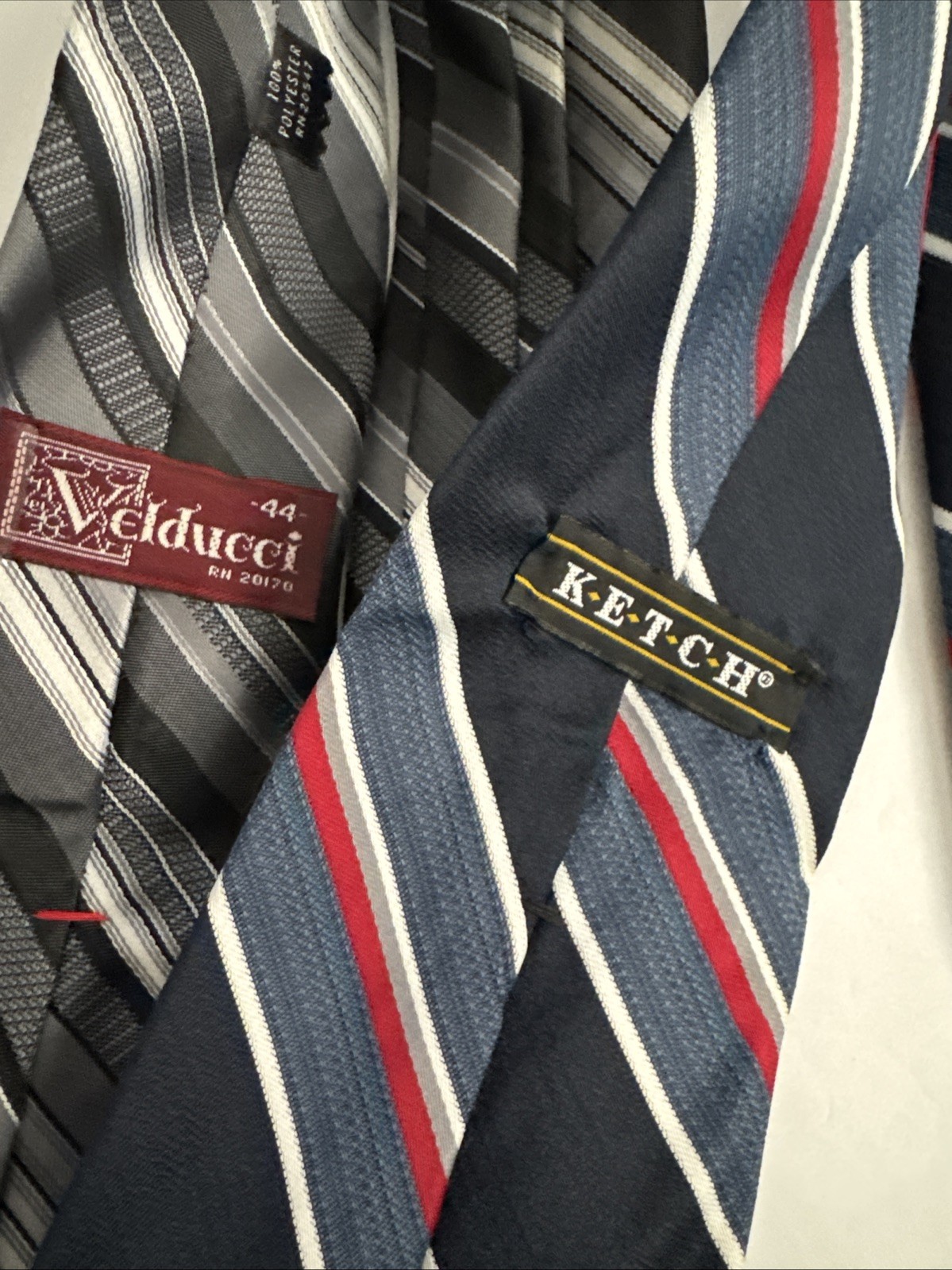 Lot 18 Modern Men’s Neckties • Stripes, Paisley, Novelty, Dress & Office Wear