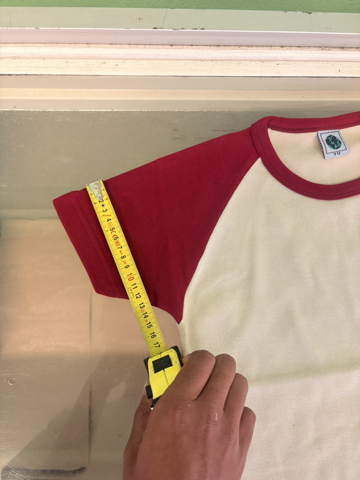 100% Cotton Cream/Red T-Shirt