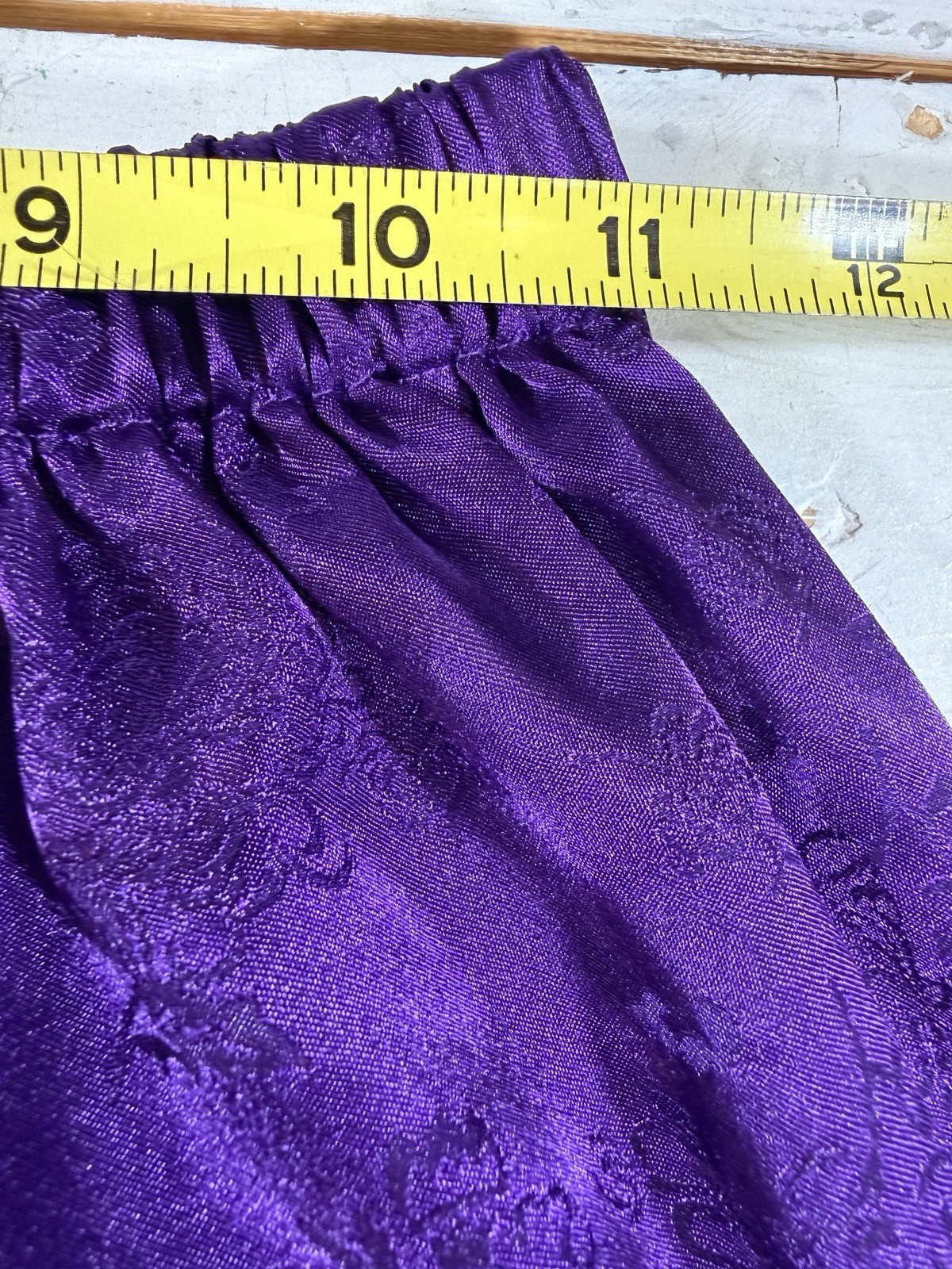 VTG Lord & Taylor Bottoms Pants Sz S Purple Asian Fashion Qipao Modern Satin