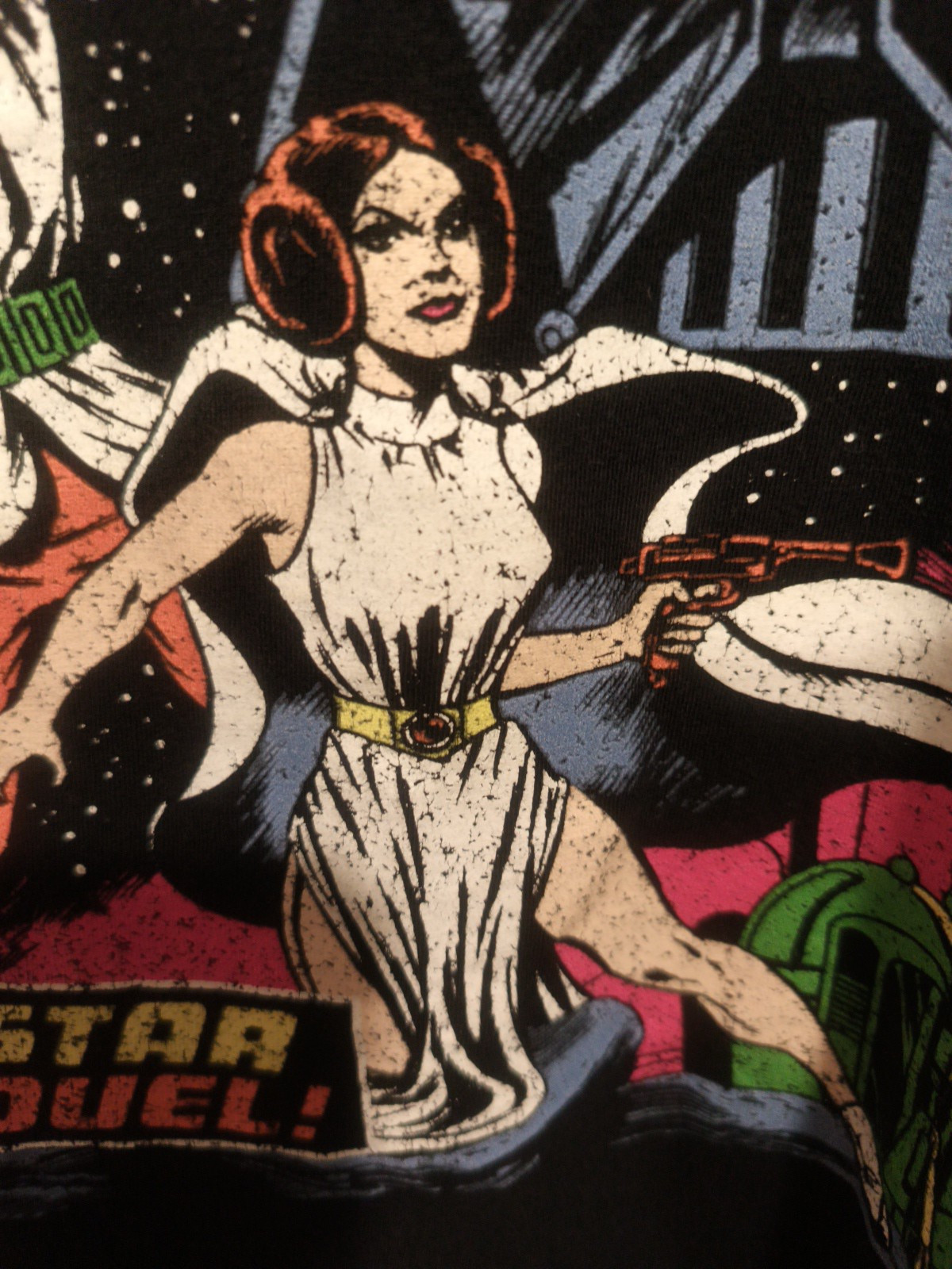 Star Wars Comic Promo TShirt Adult L Black Mad Engine Luke Skywalker Darth Vader