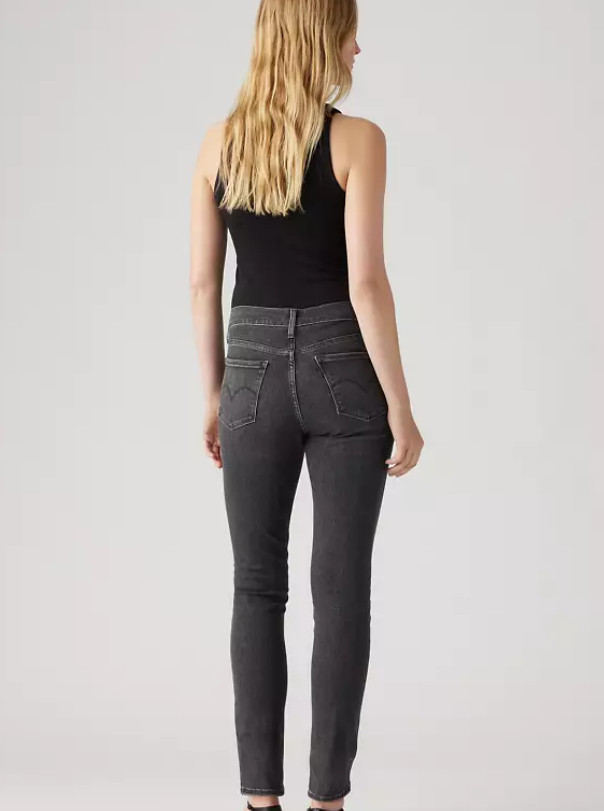 Levis Jeans Women 16 Short 33Wx30L Black Bloom 311 Shaping Skinny Mid Slimming