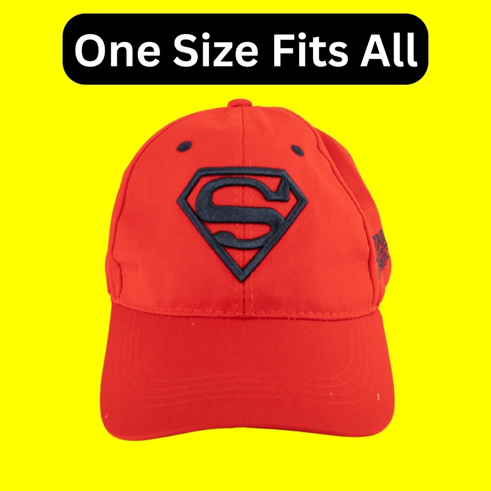 Superman Red Cap Trucker Hat Adjustable DC Comics Logo Embroidered Adult Size