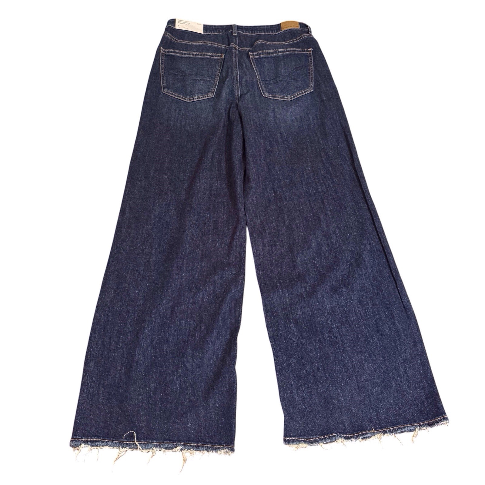 American Eagle NWT SZ 8/29 Dreamy Drape Low Rise Baggy Wide Leg Jeans Dark Wash
