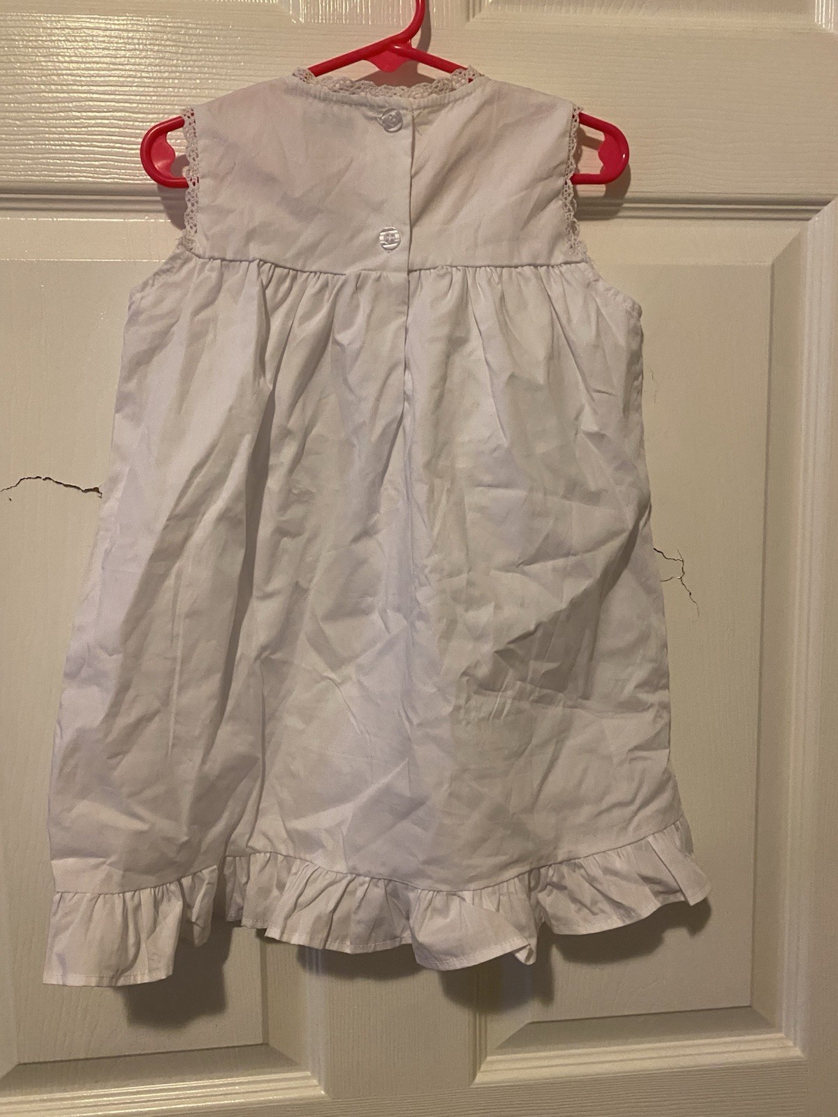 Abby & Evie Girls Size 3 White Sleeveless Fit & Flare Smocked Lace Dress