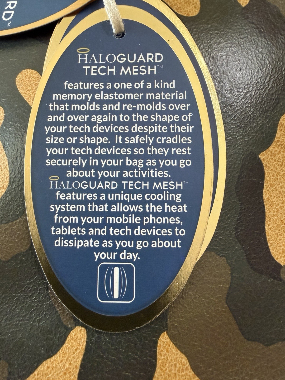 G.L.L.I. HALO RFID Wristlet Zip Tech Pouch Clutch Camo Leather Tassel NEW