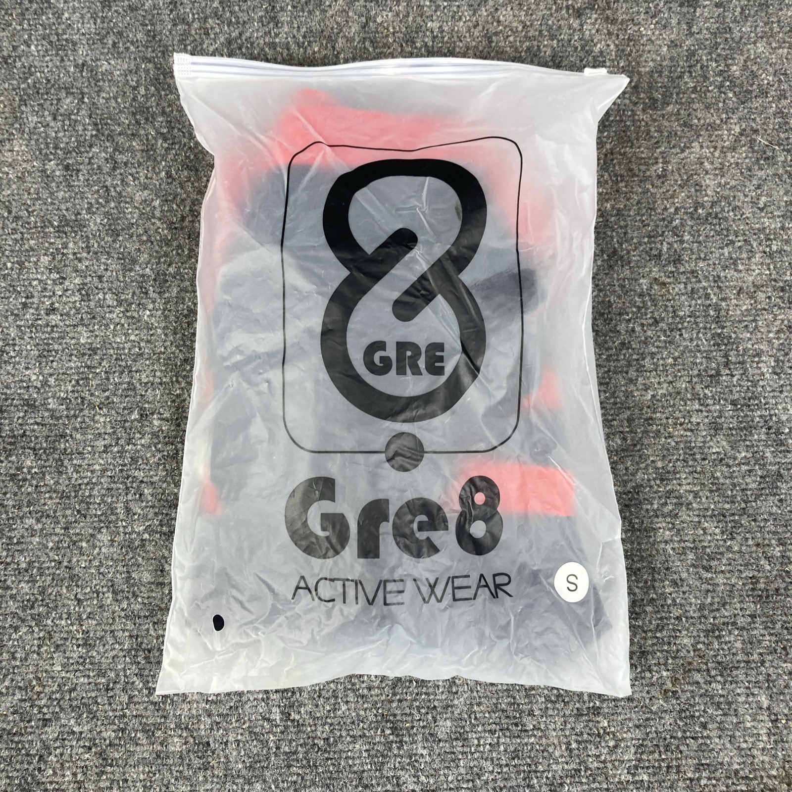 Gre8 Active Wear Women Small Red Black Racer Back Sports Bra & Leggings Set NEW