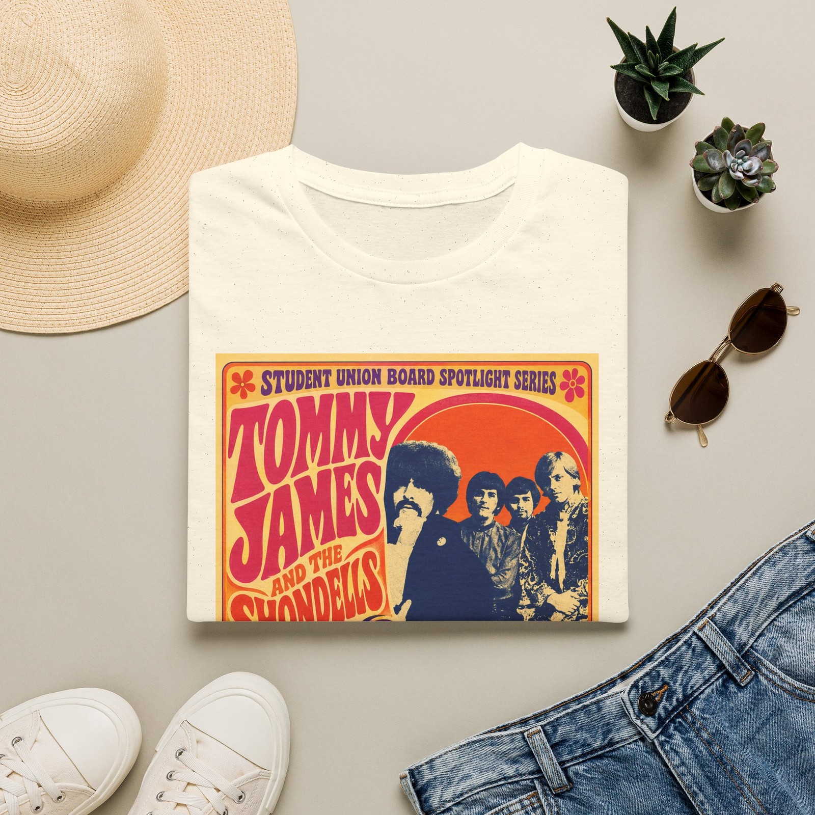 Tommy James Shondells fan fiction psychedelic band concert poster T-Shirt