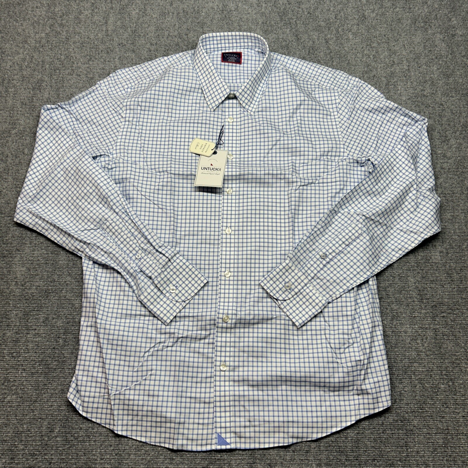 UNTUCKit Delaney WF Shirt Mens XLT Tall Regular Multicolor Check Button Up New