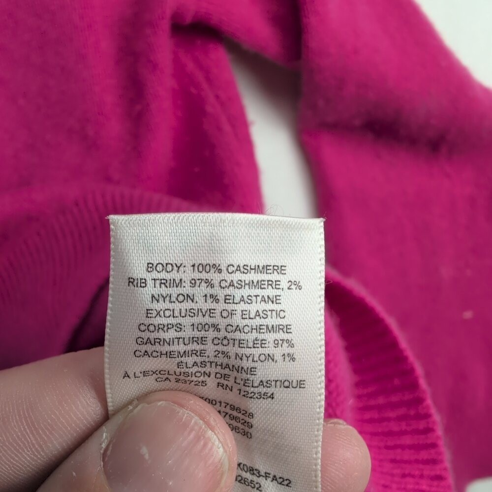 Babaton Cashmere Crewneck Sweater L – Fuchsia
