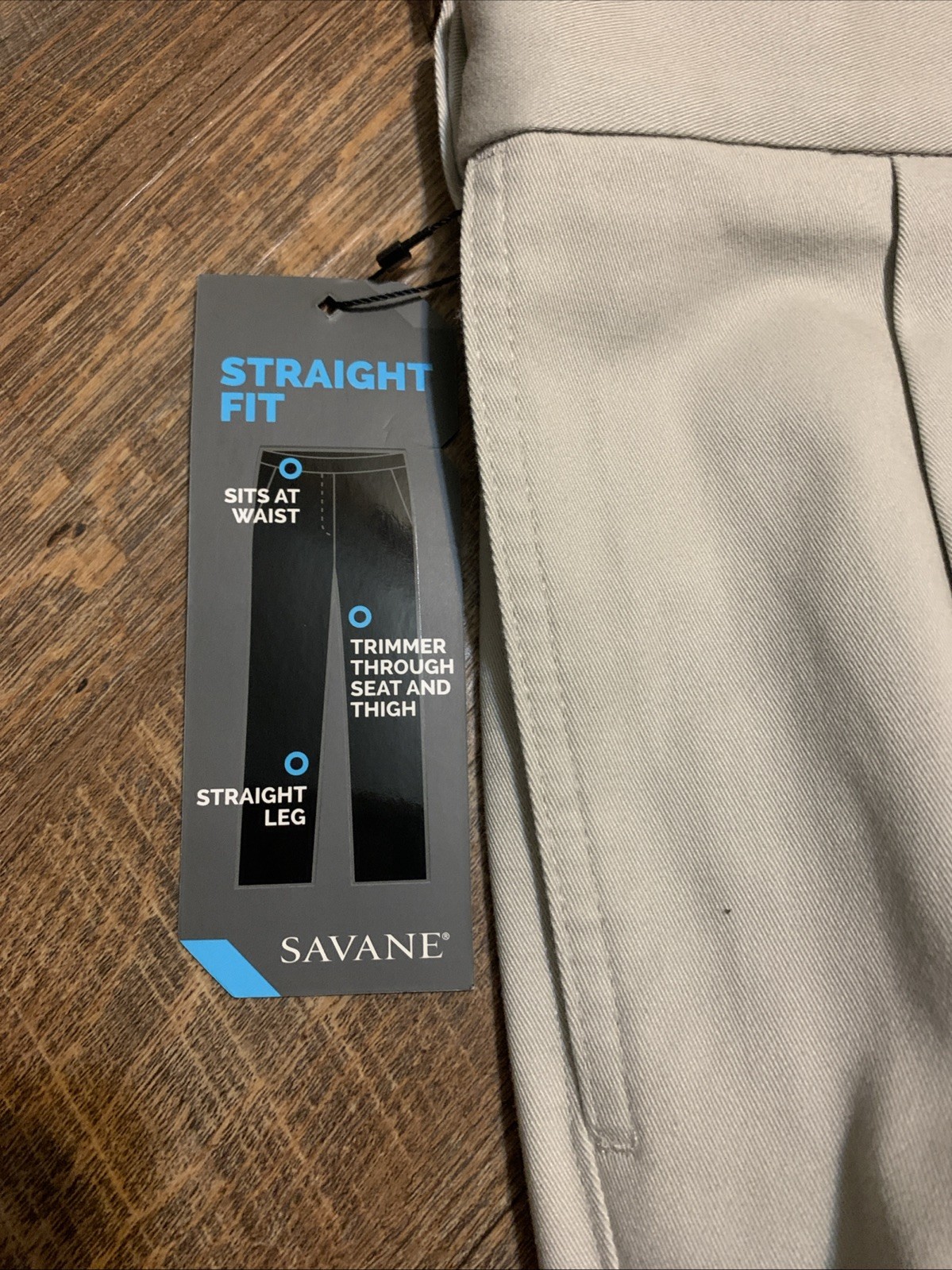 NEW Savane Ultimate Performance Chino Pants Mens 38×32 Pleated Stretch No Iron