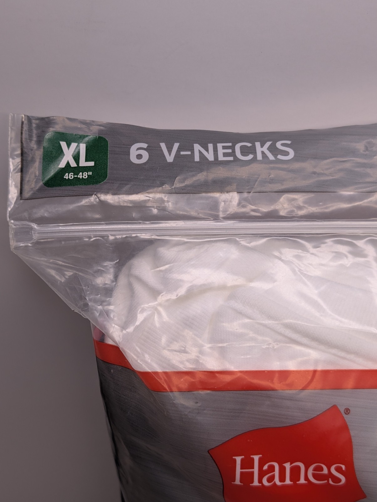 Hanes Ultimate V Neck T Shirts 6 Pack XL White Tagless Undershirts New Sealed