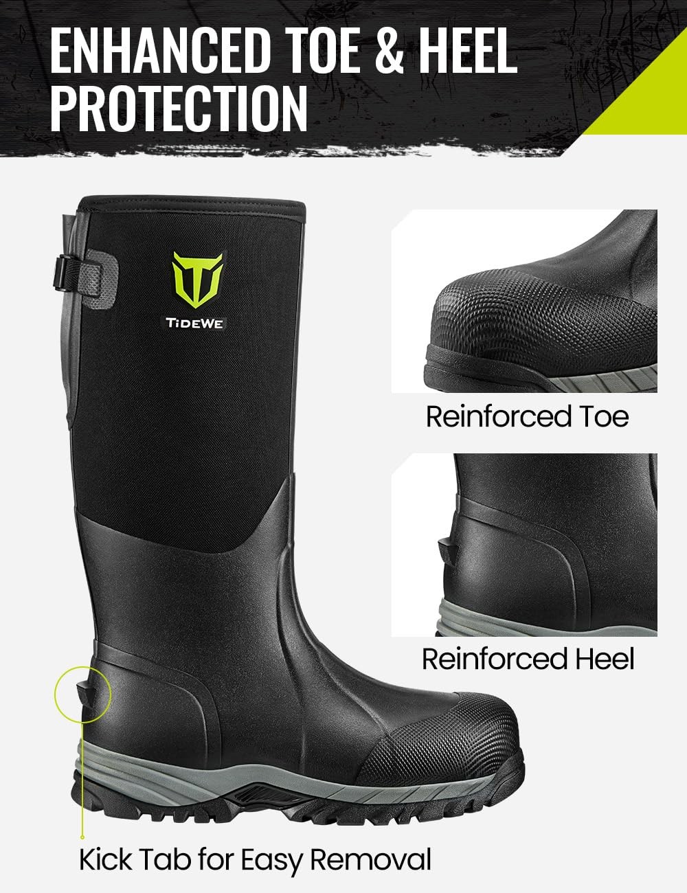Puncture Proof Work Boots for Men – Sizes 7 to 13, Black Color