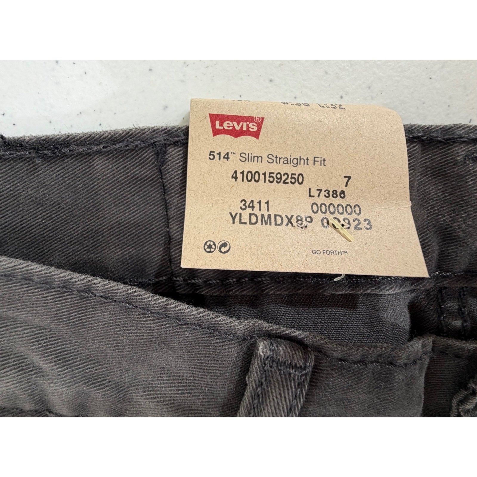 Levis 514 Slim Straight Fit Chino Pants 30×32 Charcoal Gray 100% Cotton NWT