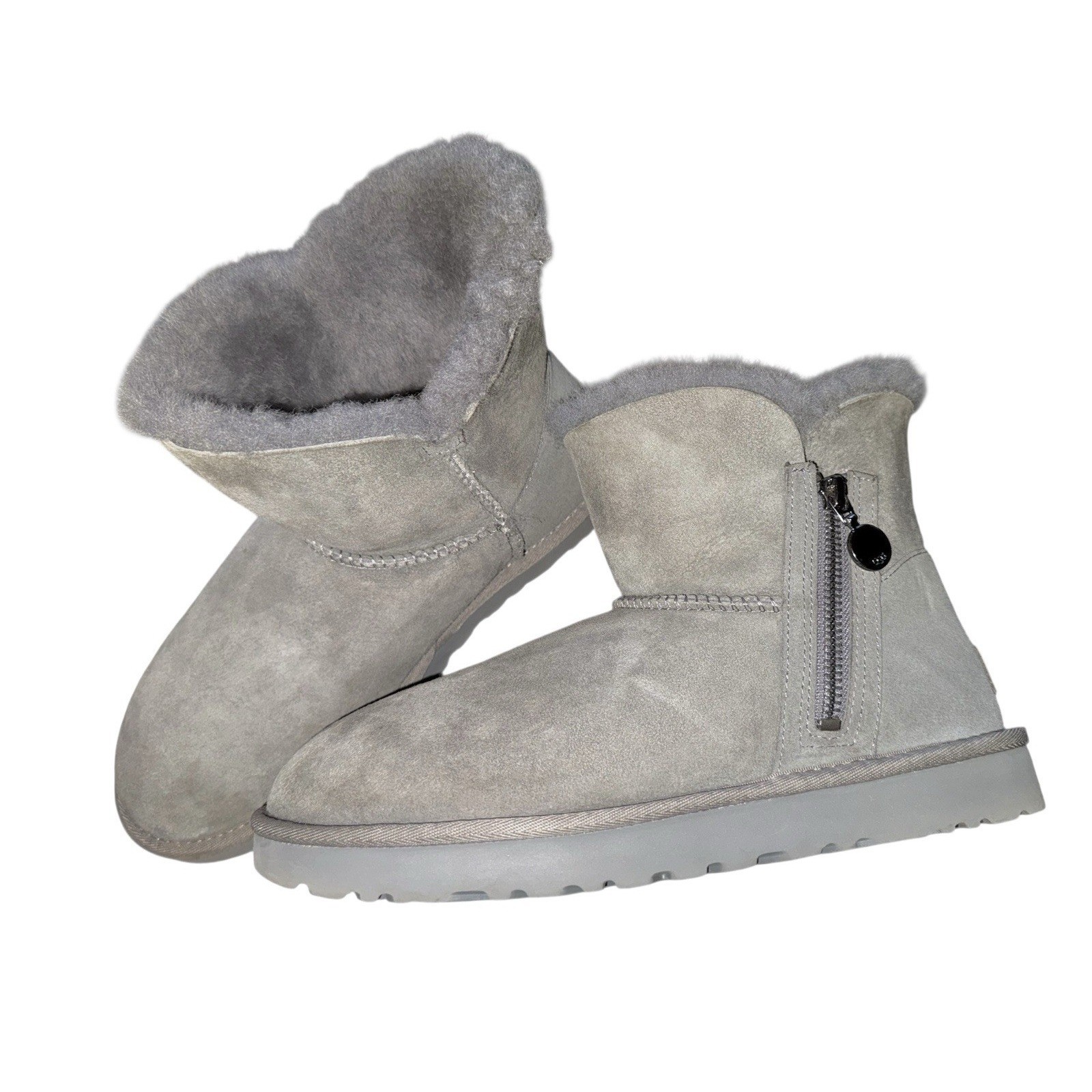 UGG Gray Women’s Bailey Zip Mini Boot 9