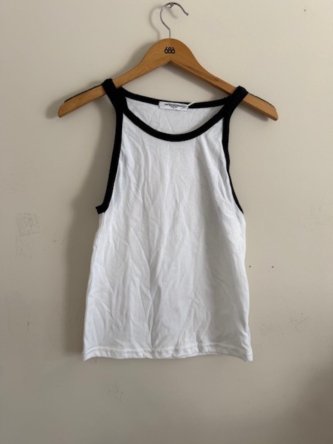Perfectwhitetee shae binded tee XS new