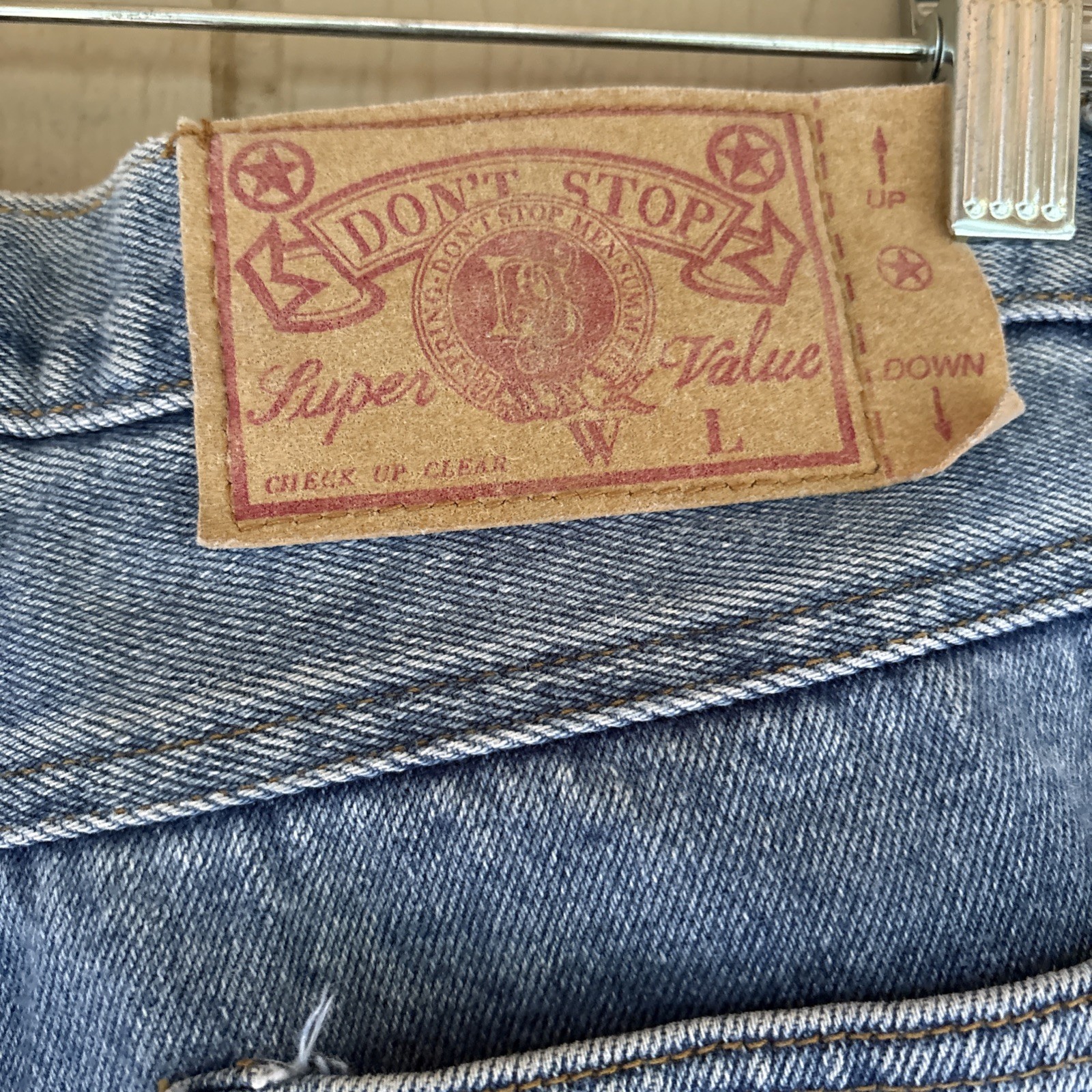 Vintage 80s black leather chaps denim jeans men’s