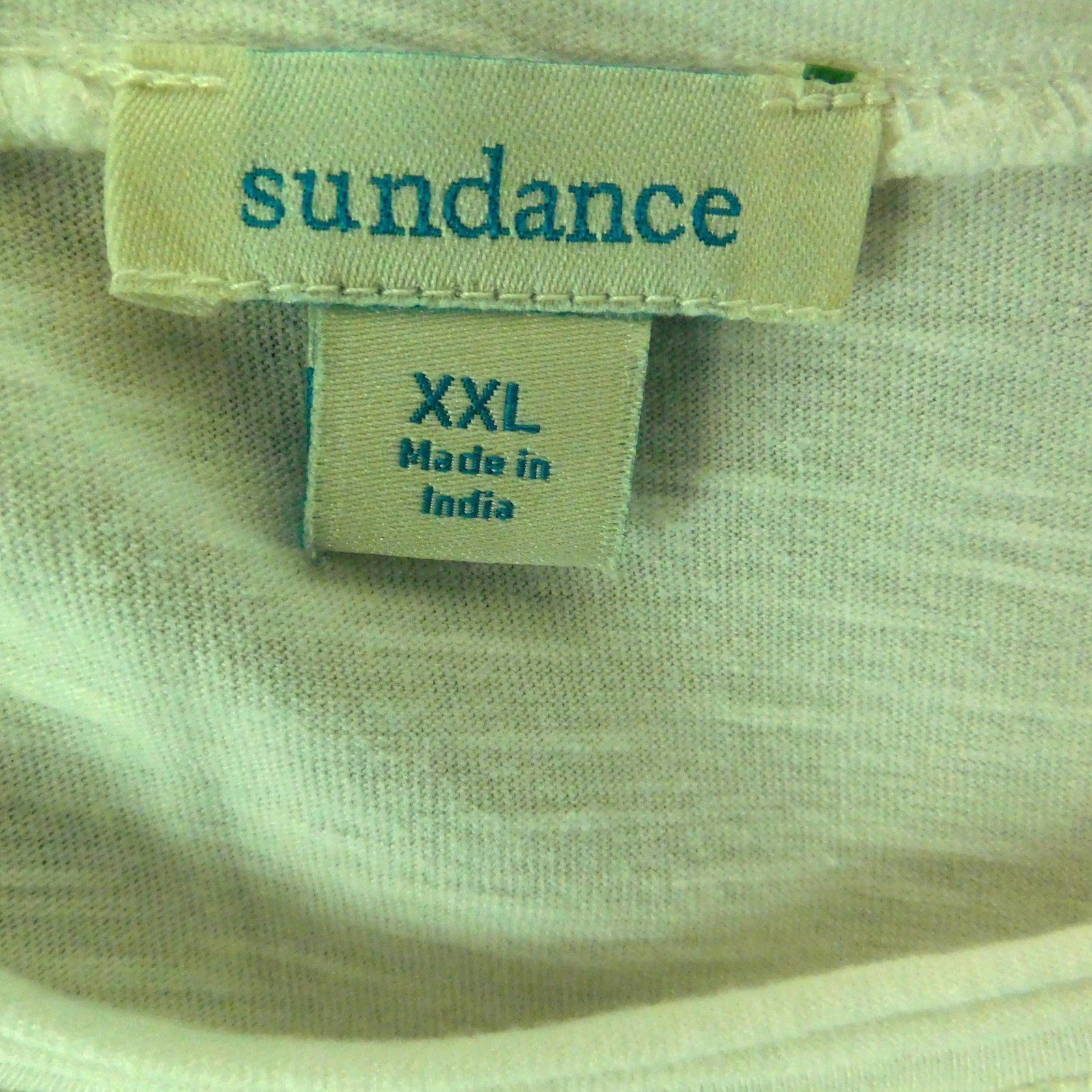 Sundance White Cotton Lace Blouse XXL Boho Romantic Cottagecore Pintuck Top