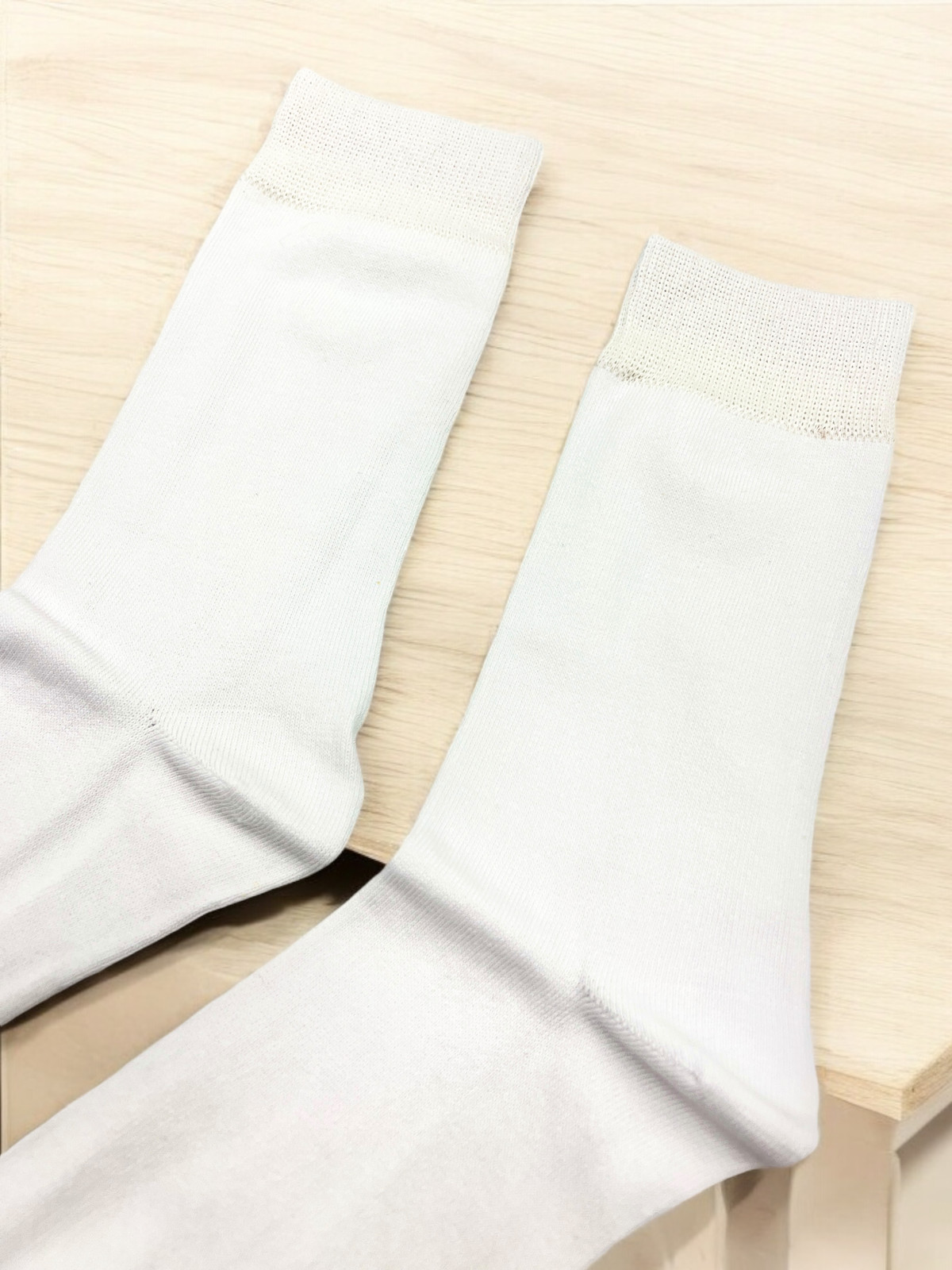 3Prs No Seam Pure Cotton Crew Socks Solid Quality Work Office School Casual