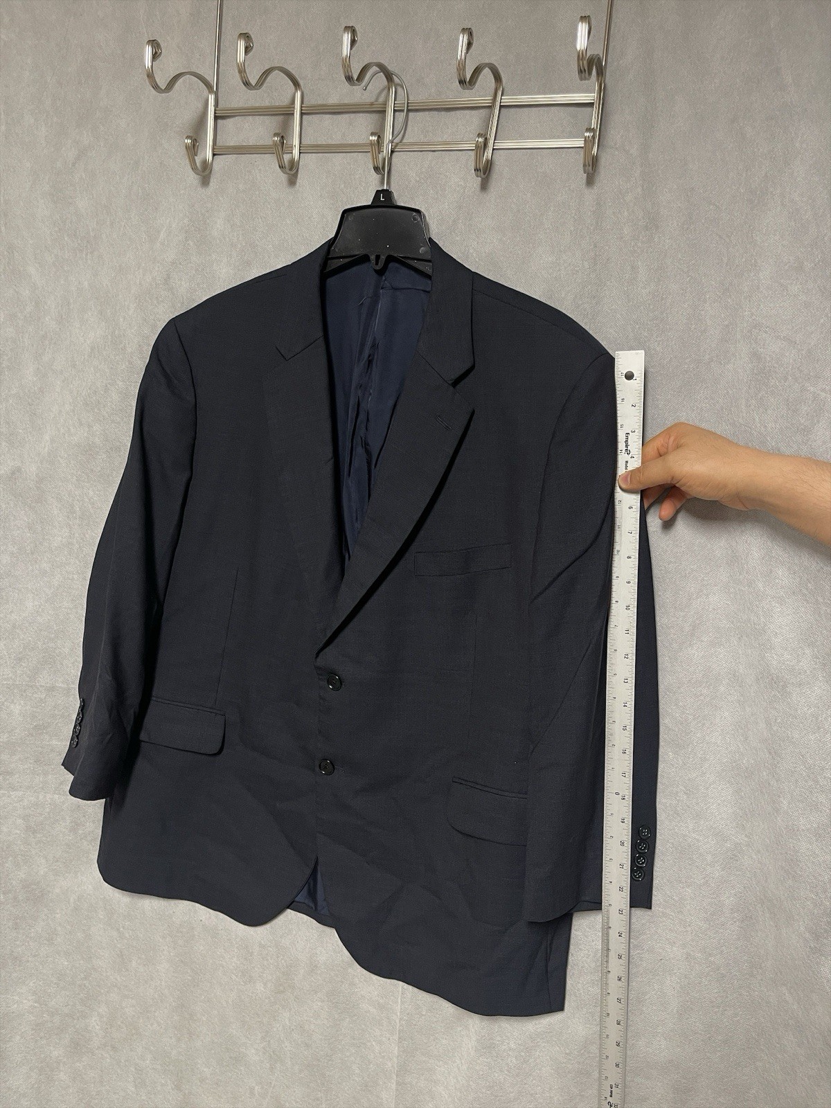 Brooks Brothers Suit Men 48S Blue Madison Birds Eye Wool Academia W43X26L Luxury