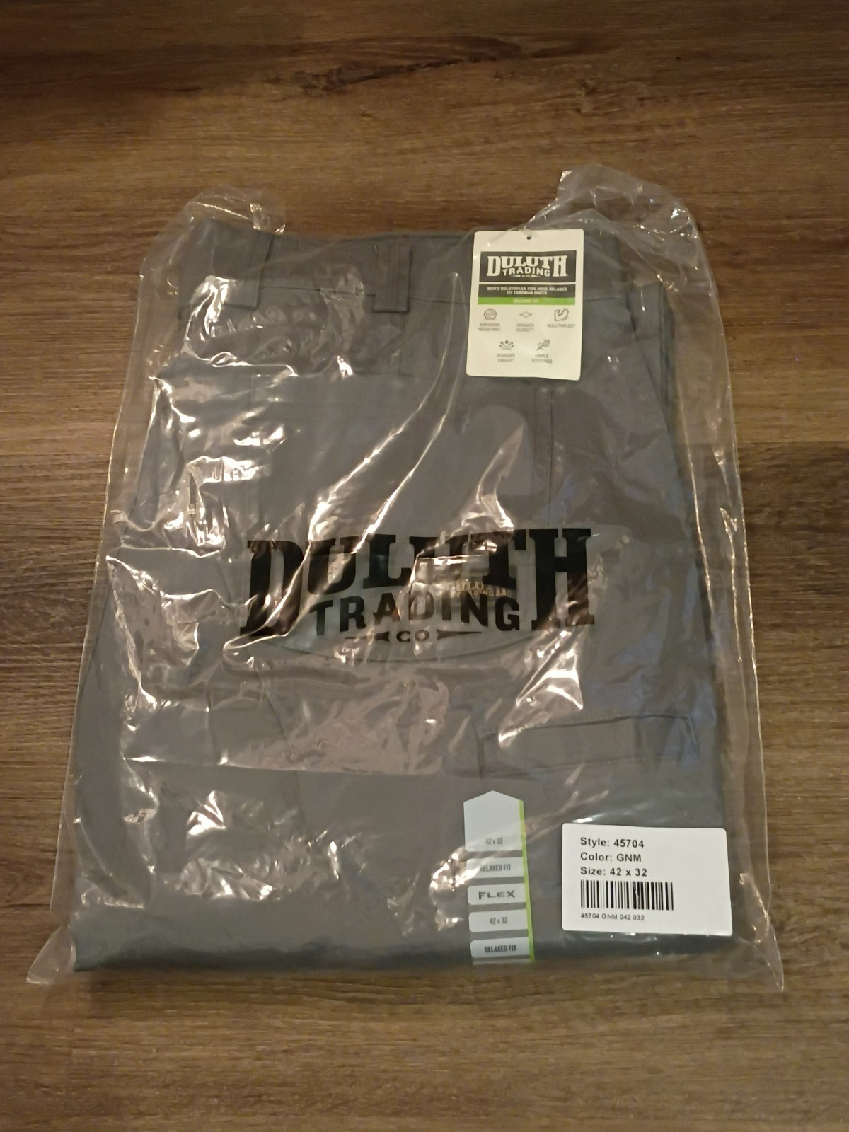 Duluth Trading Co Flex Fire Hose Pants, Stretch, Size 42×32 Relaxed Fit.