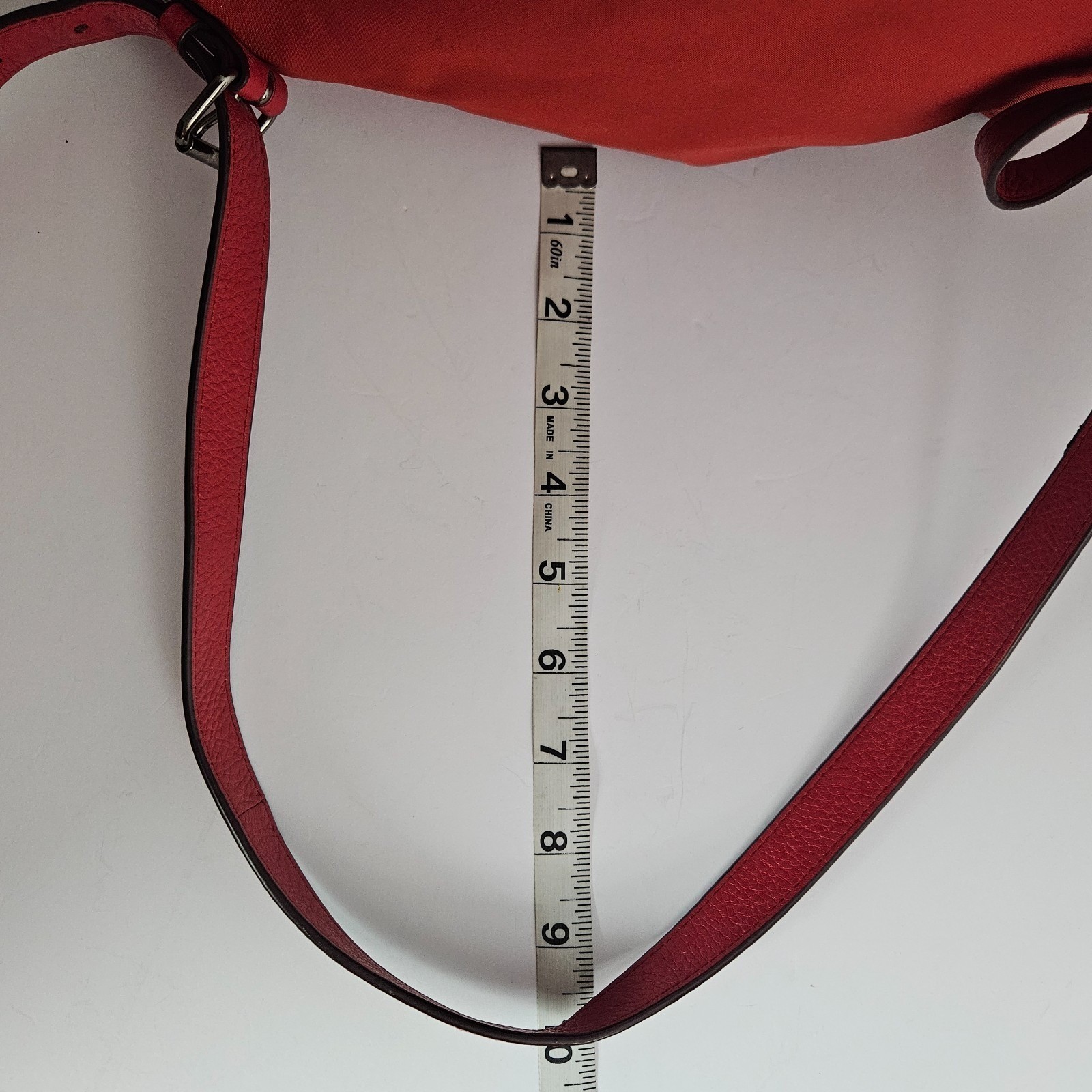 Coach Nylon Backpack Red Billie Charlie F58814 Silver Hardware Drawstring Bag