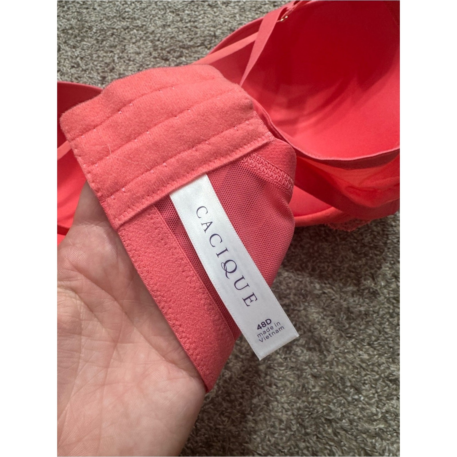 Cacique Max Boost Plunge Bra Lace Pink 48D