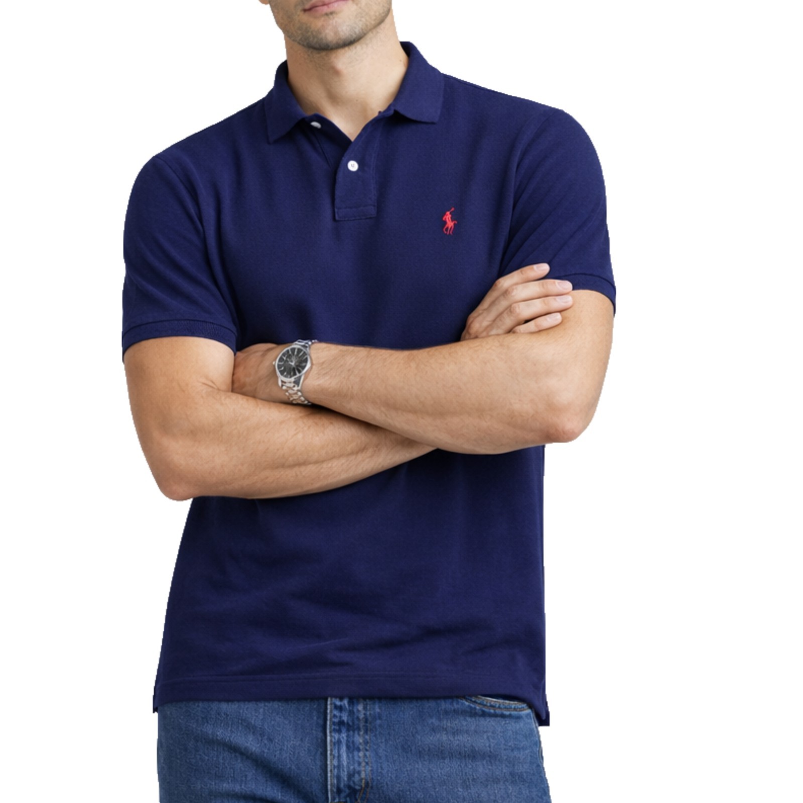 *NWT – POLO RALPH LAUREN Mens Classic Fit Mesh Polo Shirt – NAVY : S – XXL