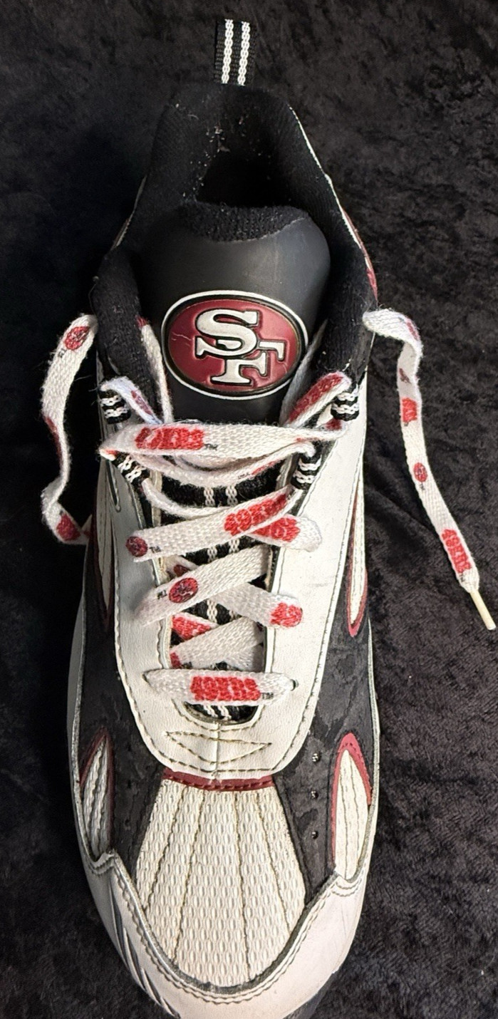 San Francisco Sf 49ers NFL Game Day Shoes Size 10 D Vintage 90’s w/49er Laces!